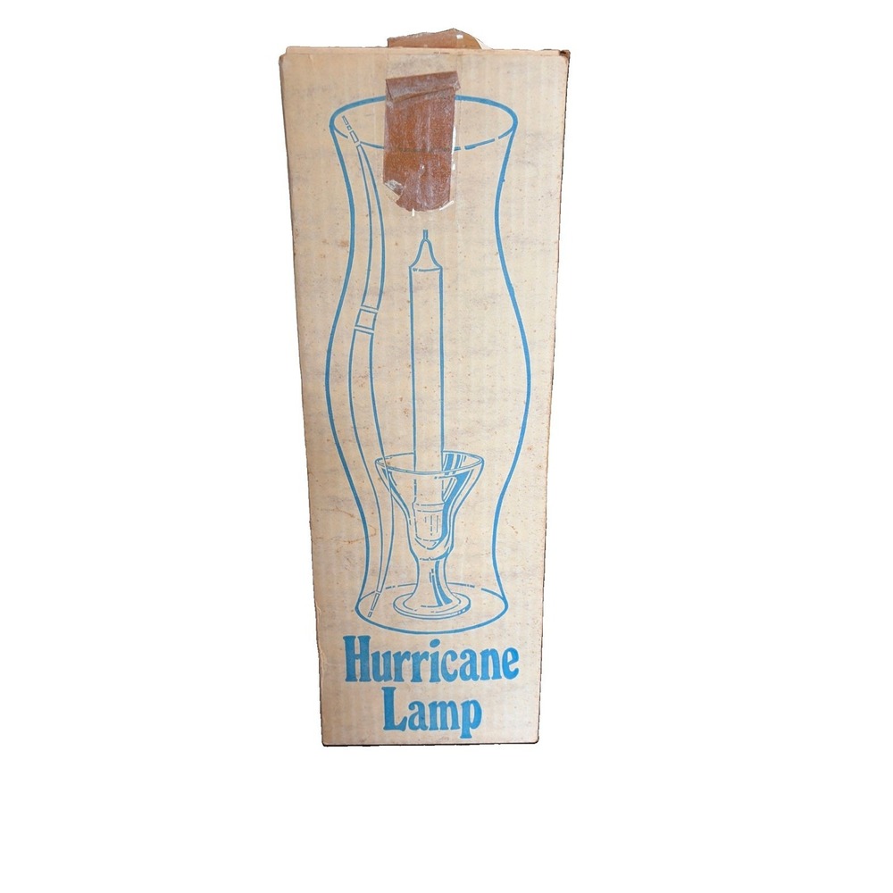SMITH GLASS  14" HURRICANE LAMP CANDLE HOLDER IN BOX (Candle Not Included) E6